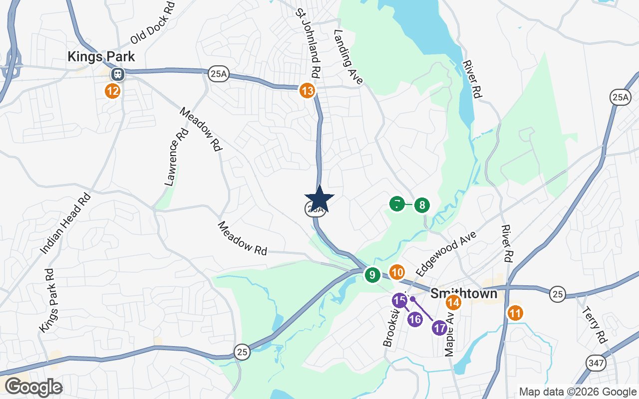 Close-up map of Benchmark Whisper Woods with nearby parks, shops, pharmacies and places of worship