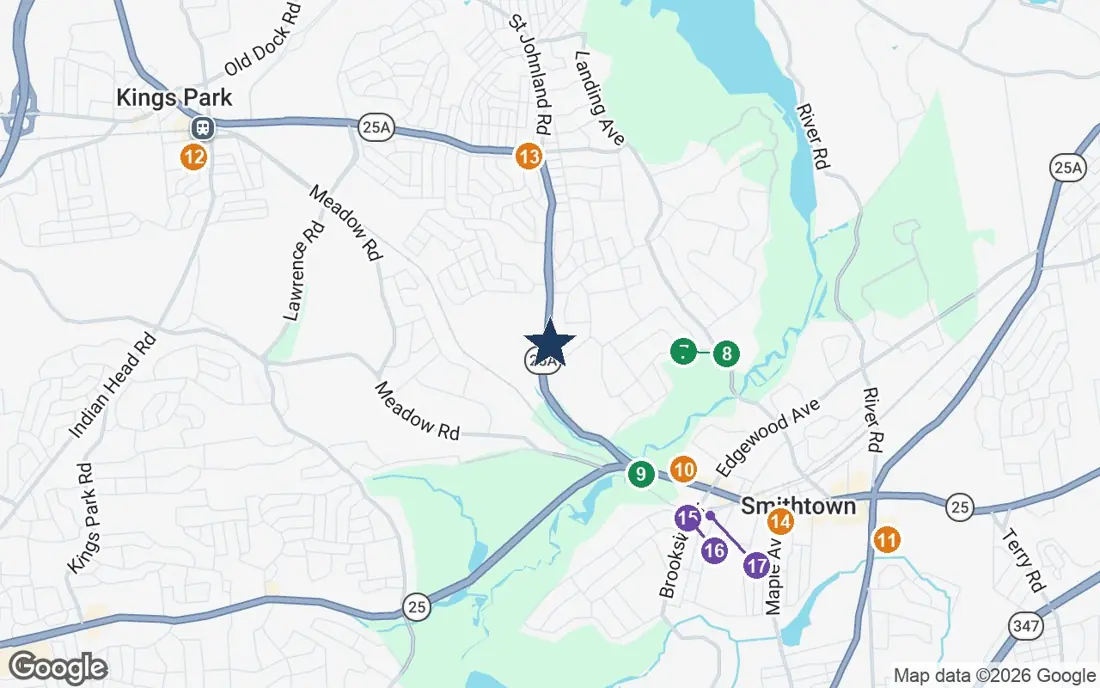Close-up map of Benchmark Whisper Woods with nearby parks, shops, pharmacies and places of worship