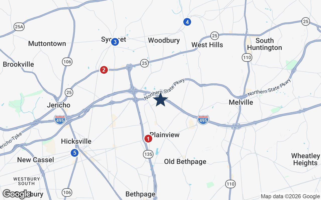 Area map of Somerset Gardens by Chelsea Senior Living with the nearest hospitals and LIRR stations
