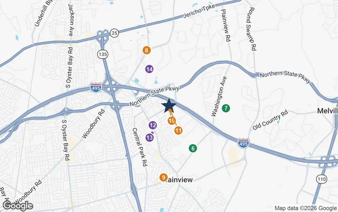 Close-up map of Somerset Gardens by Chelsea Senior Living with nearby parks, shops, pharmacies and places of worship