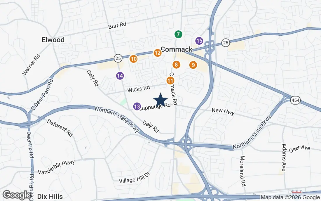 Close-up map of The Fay Linder Residences at Gurwin with nearby parks, shops, pharmacies and places of worship